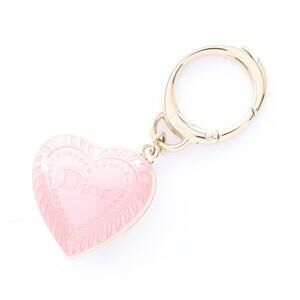 Christian Dior Dior Heart Charm Mirror Accessory GP Women's Pink/Gold Tone